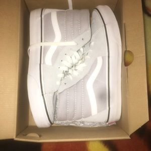 Light Gray Hightop Vans Size 6.5